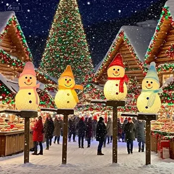 Solar Snowman Christmas Lights 1