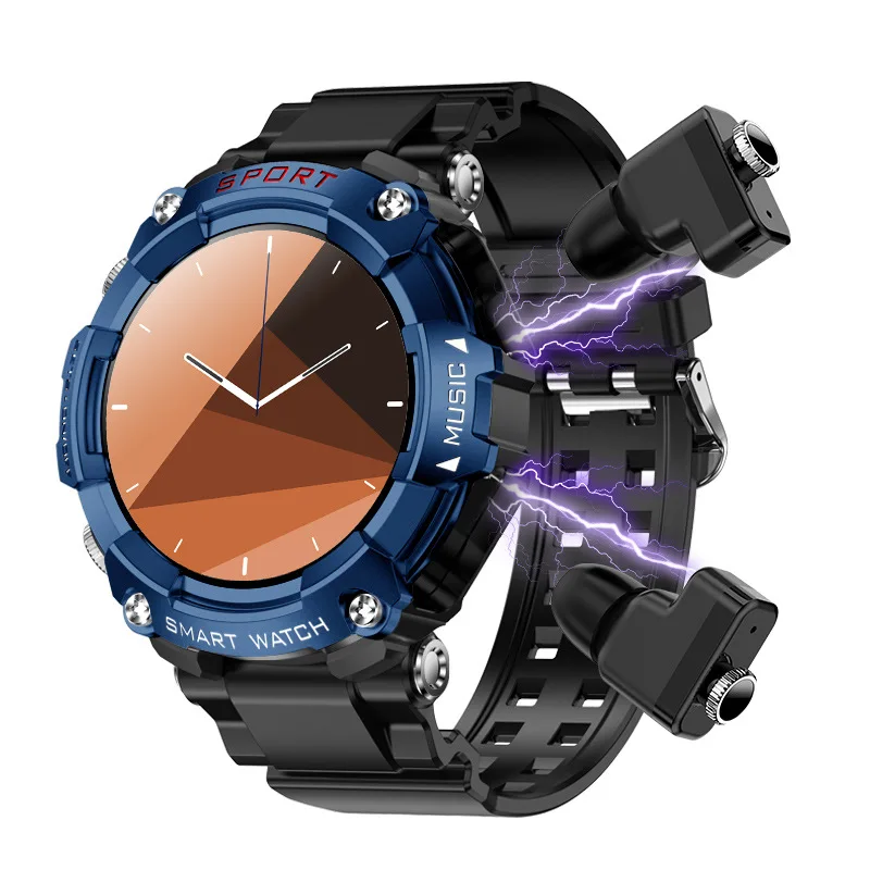 New T96 smartwatch TWS earphone three in one local music MP3 outdoor sports men's watch