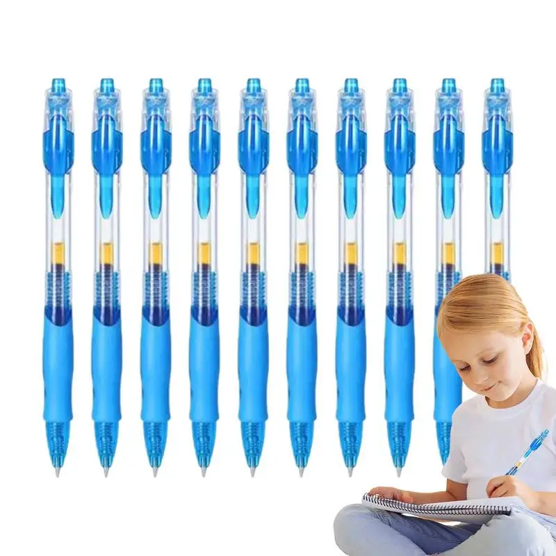 

Rollerball Pens Retractable Smooth Writing Pens 0.5mm Ball Point Pens 10Pcs Bullet Pens Roller Ball Pen For Writing Note Taking