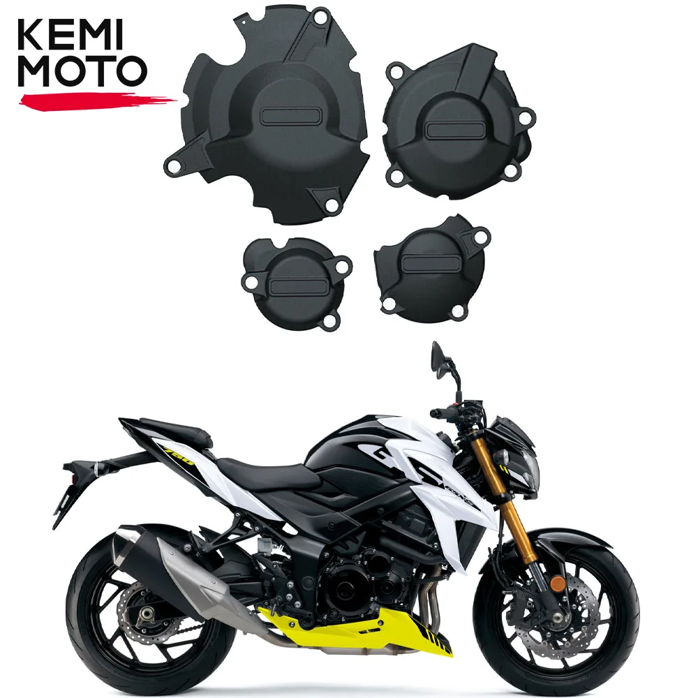 

Motorcycle Accessories Engine Cover Protection Case Motorcross New Black Protector Engine Guard For SUZUKI GSX-S750 2017-2023