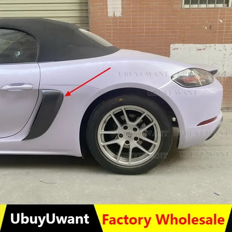

For Porsche 718 Boxster S T GTS 2.0T 2.5T Body Kits Styling Full Carbon Fiber Side Vents Car Accessories Side Air Vents 2016+