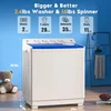 Auertech Portable Washing Machine, 40lbs Twin Tub Washer Mini Compact Laundry Machine with Drain Pump, Semi-automatic 2