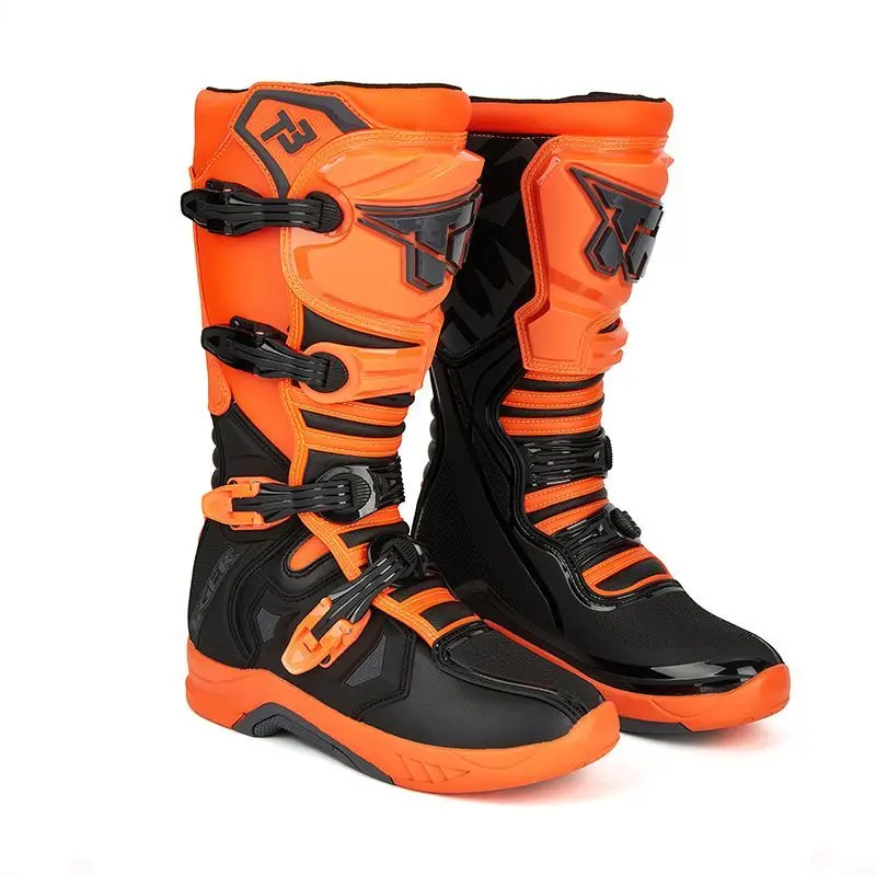 Retro Motocross Boots Motorcycle Boots Breathable Botas Moto Racing Motorboats Shoes Wear Motorcycle Shoe Protector