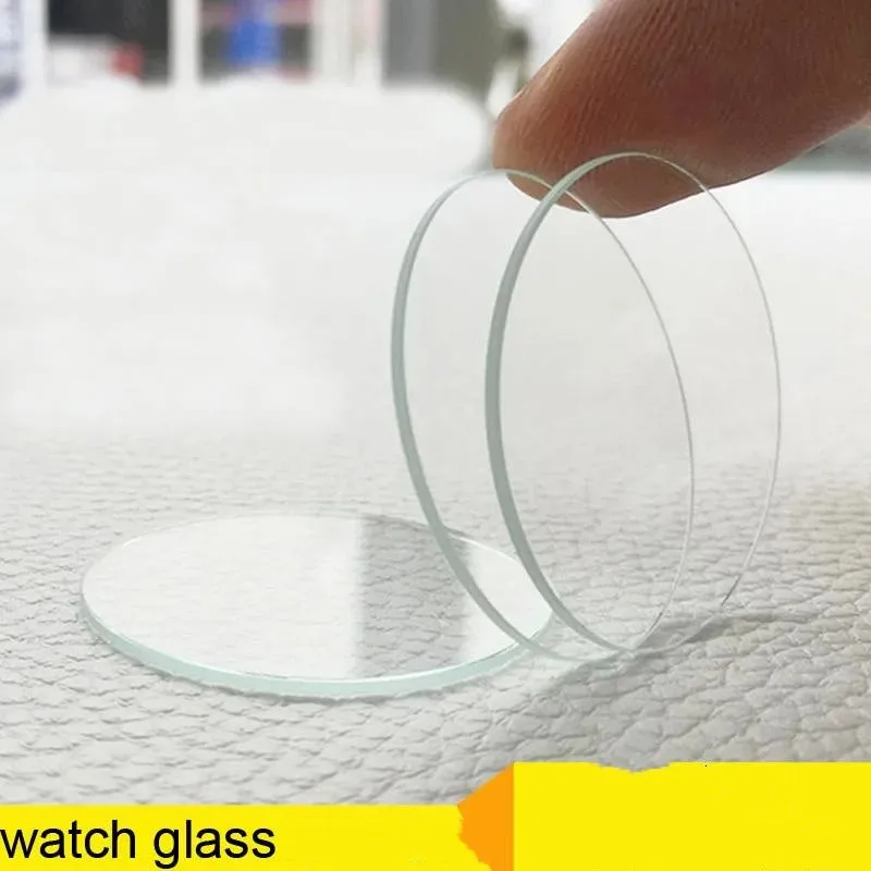 Round Watch Glass Crystal Lens 20mm-45mm for 1mm Thickness Smart Watch/Wristwatch Replacement 1pcs