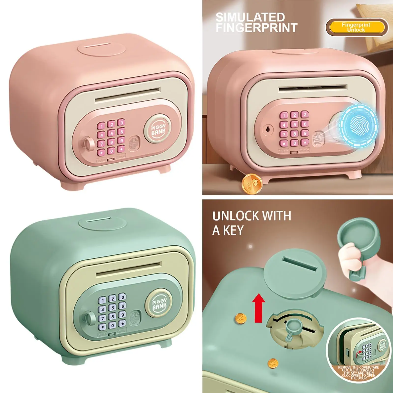 Electronic Piggy Banks ATM Savings Bank Personal Password & Simulation