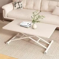 Table à manger élévatrice et pliante, salon à double usage, Table à manger Simple, bureau mobile pliable 2