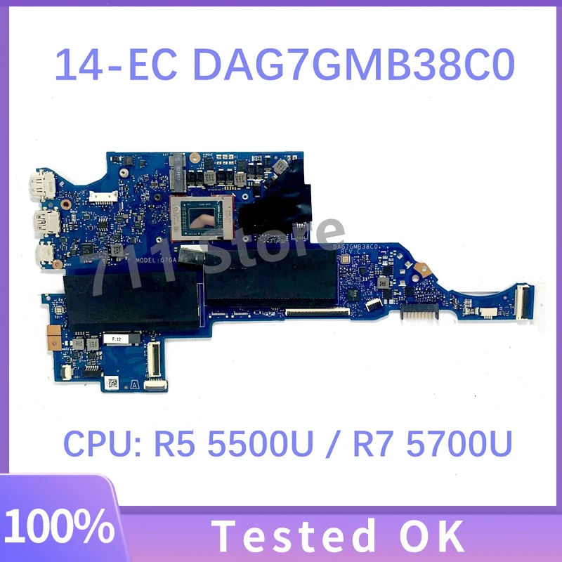 

M52705-601 M96574-601 M52706-601 M96575-601 DAG7GMB38C0 With R5 5500U / R7 5700U CPU For HP 14-EC Laptop Motherboard 100% Tested