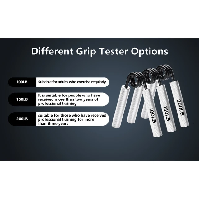Metal Grip Strength Trainer 100lb/150lb/200lb Grip, Non-Slip Hand Grip for Muscle Strengthening and Hand Rehabilitation Exercise 3