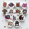 10Pcs New Disc Colour Printing Silicone Beads Food Grade Silicone Focal Bead For Jewelry Making DIY Necklace Accessories 3