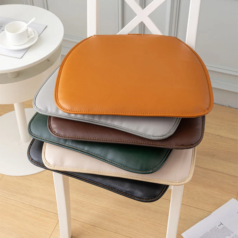 40x43cm PU Leather Chair Cushion Waterproof Non-slip Thickened Home Dining Table Chair Mat Restaurant Bar Hotel Office Seat Pad 6