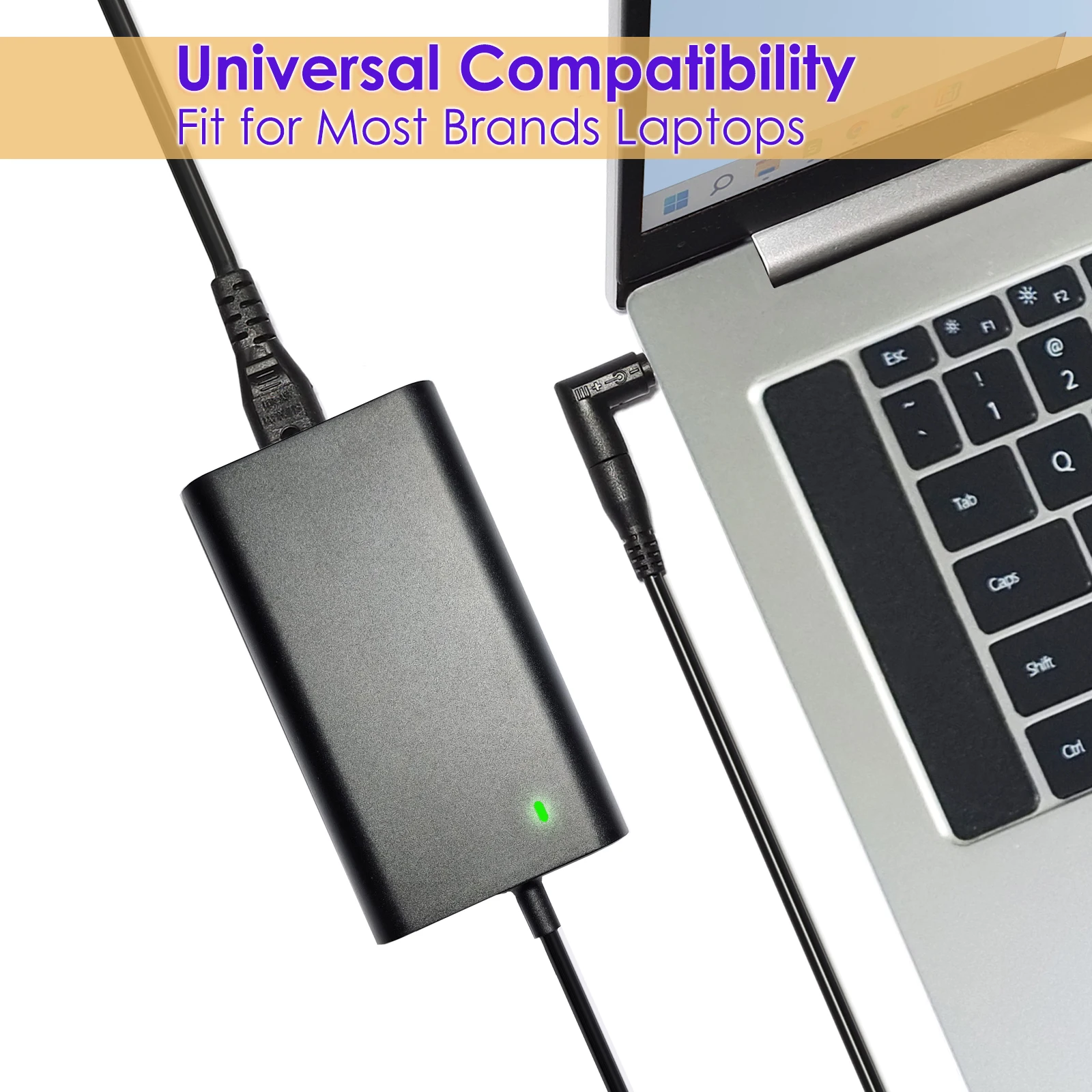 Universal 65W Laptop Charger Power Adapter with Multiple Voltage Options