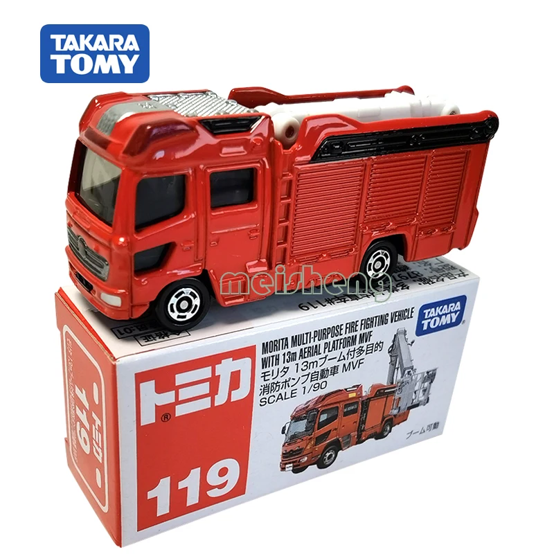 TAKARA TOMY TOMICA Scale 1/90 Morita Multi-Purpose Fire Fighting Vehicle 119 Alloy Diecast Metal Car Model Vehicle Toys Gifts