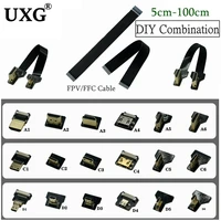 Micro HDMI-Mini HDMI 90 Degree Adapter 5cm-100cm FPC Ribbon Flat FPV HDMI-Cable Pitch 20pin For Multicopter Aerial Photography - Image 4