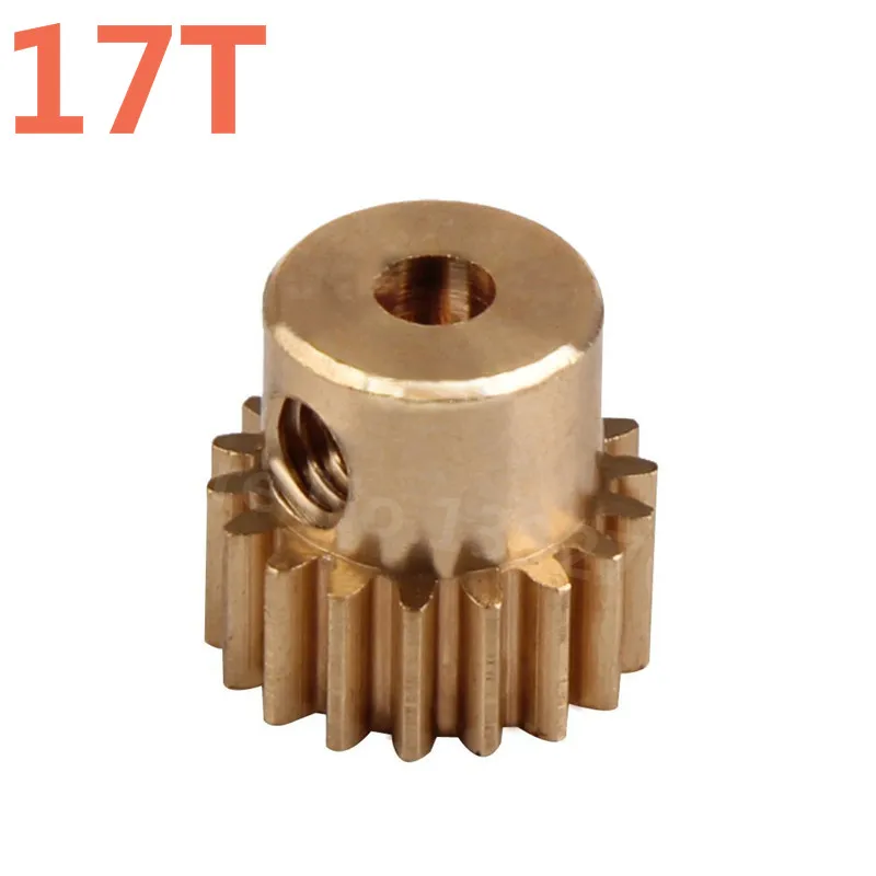 Hsp 11119 Motor Gear (17 T) Metallo In Ottone Pignone Parti Per 1/10 Ep Rc Auto Monster Truck 94111 Brontosauro Pro Hobby, Baja