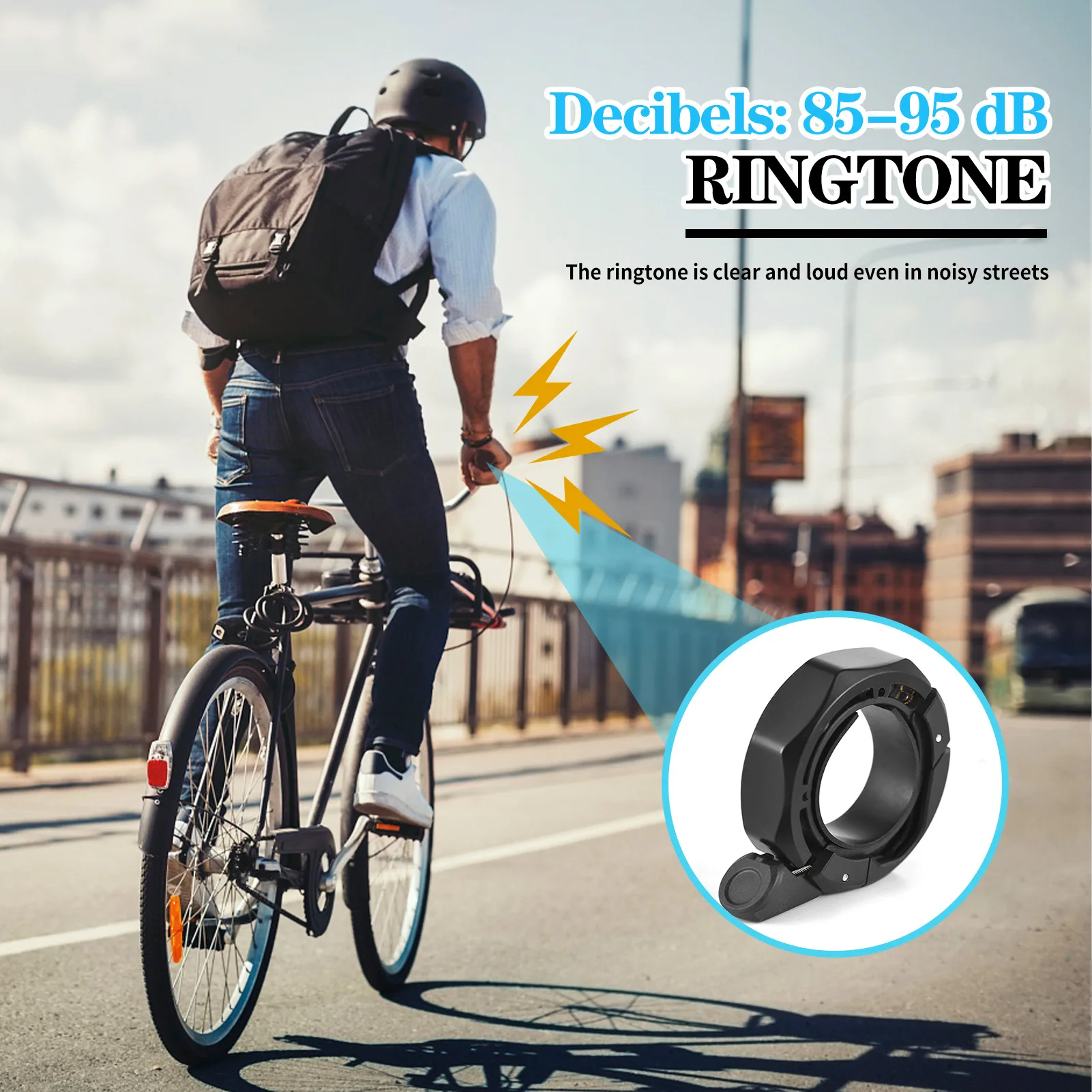 Scooter Bike in lega di alluminio compatto per ciclismo con adattatore regolabile per manubrio da 22,2 mm a 31,8 mm - immagine 6