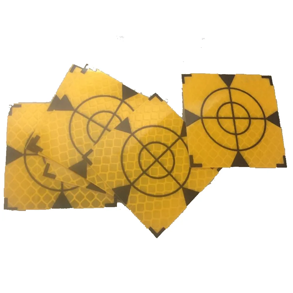 Yellow Reflector Sheet Reflective Tape Target for Total Station 50PC 20*20