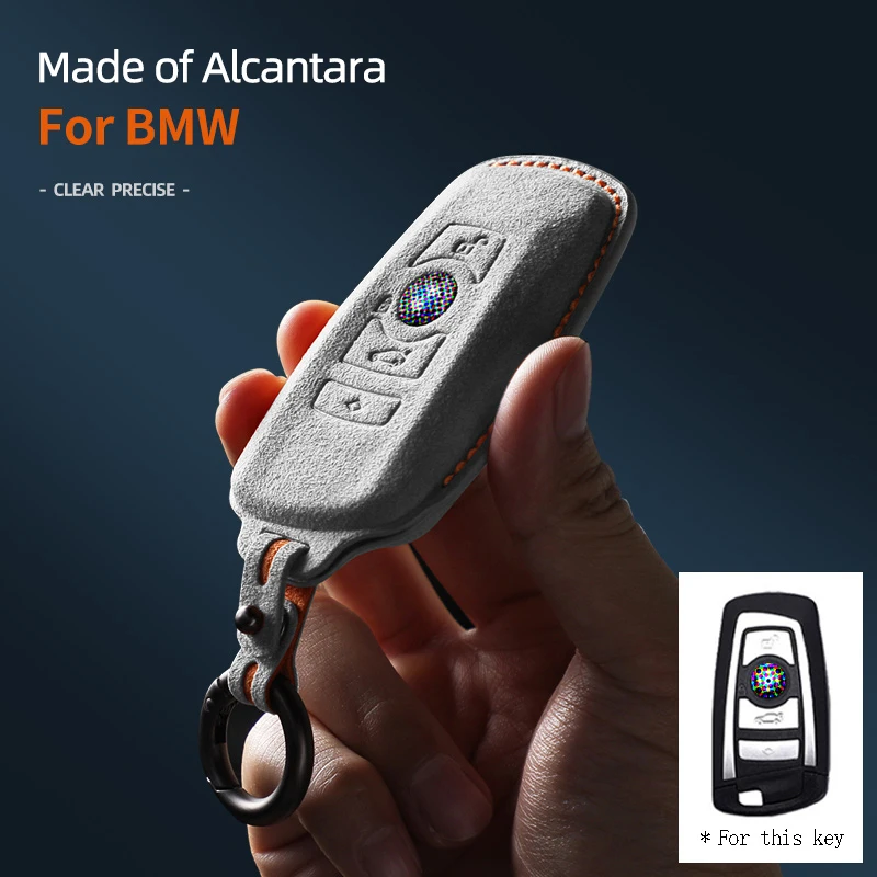 스웨이드 자동차 키 보호 쉘, BMW 3 4 5 시리즈 530i 550i 320i F20 F21 F30 F31 F25 F01 F02, 자동차 키 케이스 액세서리, 신제품