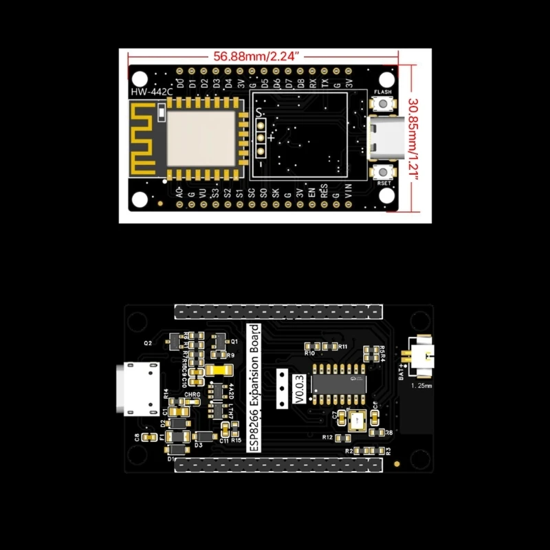 µ   ִ ESP8266 CH340   USB TypeC Micr