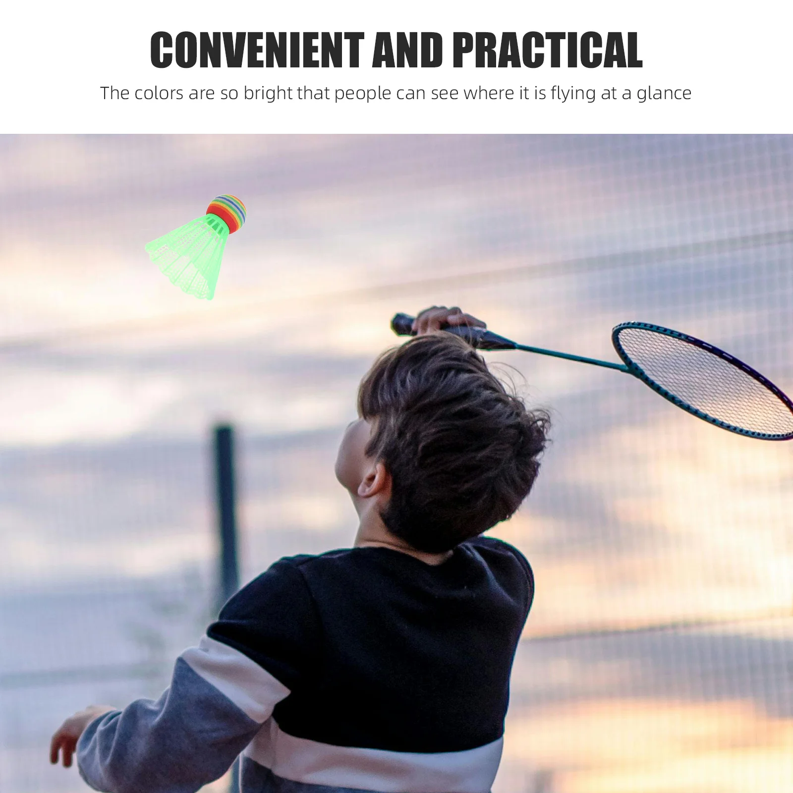 12 Pcs Colorful Shuttlecock Badminton Balls Durable Plastic Light Weight Sports Equipment Racquet Games Fitness Accessories
