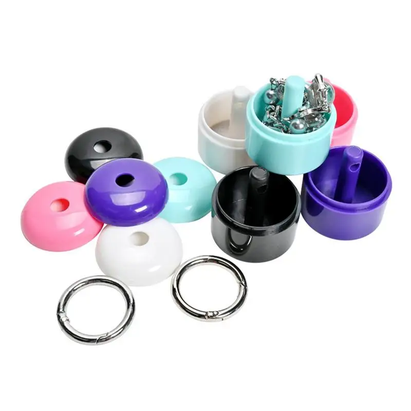 

Traveling Jewelry Holder Ring Case with Protective Sponge Portable Ring Holder Keychain Sports Pill Box for outdoor Women Girls