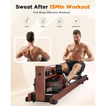 YOSUDA Water Rowing Machines for Home Use- Foldable Rower Machine 400LBS Weight Capacity with Dedicated Monitor & Bluetooth APP 5