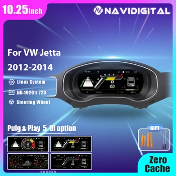 Panel de Instrumentos con Radio LCD de 10.25'' para VW Jetta 2012 13 14, Modificación de Tablero Digital para Automóvil 1