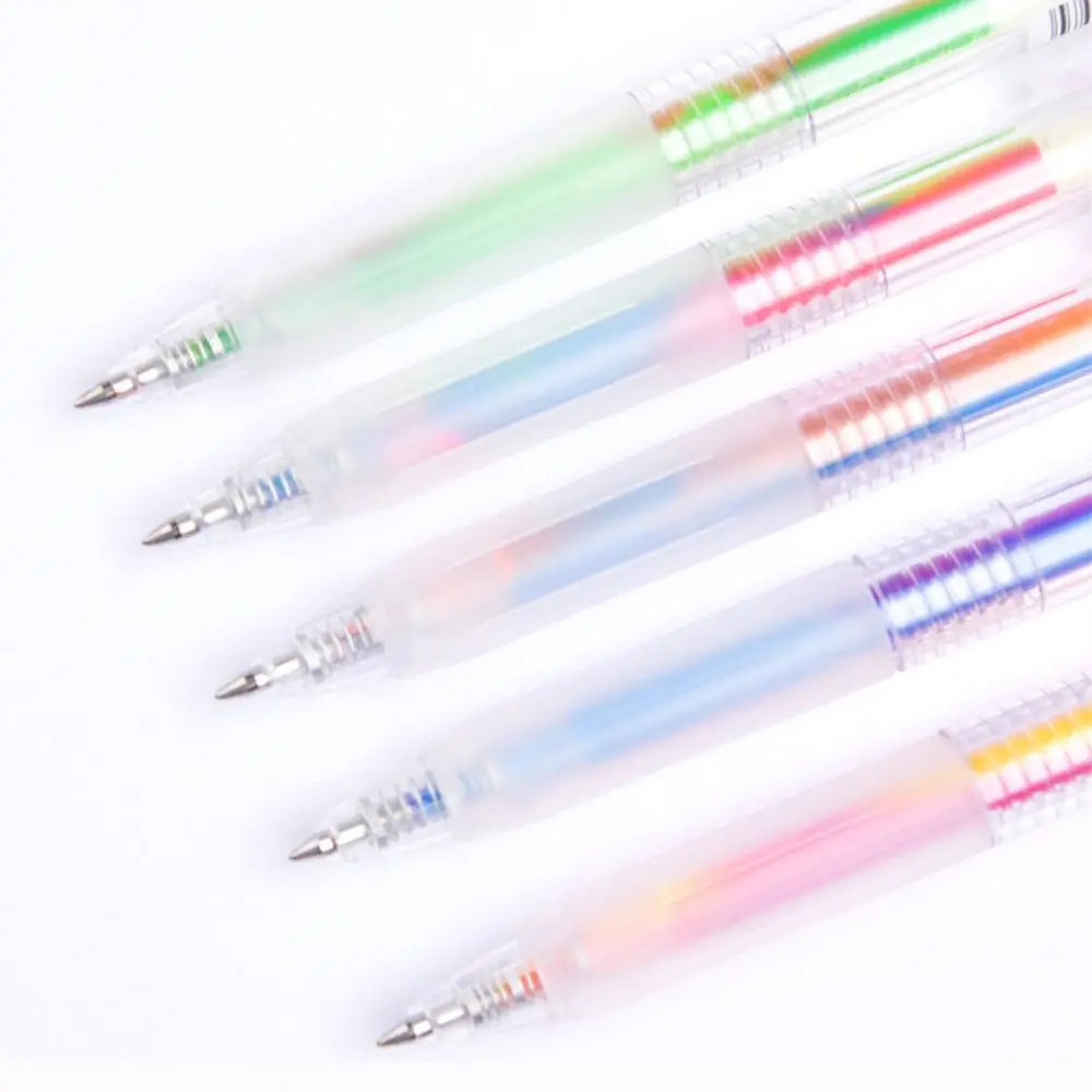 Album Scrapbooking Per Bambini Bambini Colorful Keypoints Marker Scrittura Penna Da Disegno Penna Neutra Arcobaleno Premere Penna Gel Sfumata
