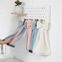 Small Waffle Hand Towels Kitchen Strong Absorbent Rag Bathroom Hotel Restaurant Kindergarten Face Towel Kitchen Supplies 1