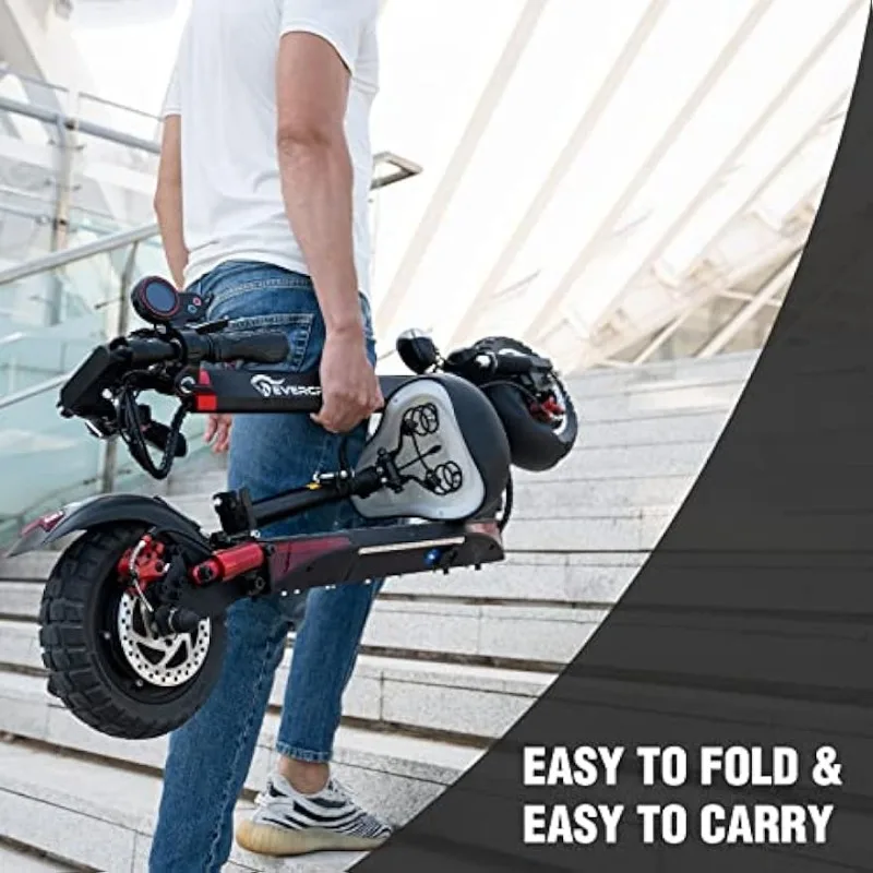 EVERCROSS H5 Folding Electric Scooter, for Adults with 800W Motor, Up to  28MPH & 25 Miles-10'' Solid Tires, with Seat - AliExpress