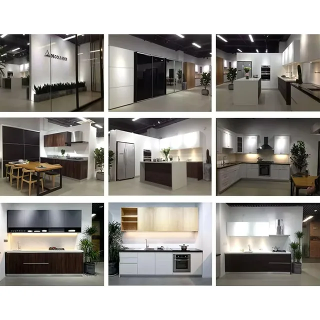 ผู้ผลิตจีนรับผลิตเฟอร์นิเจอร์ครัวตามสั่ง ตู้ครัวลามิเนต HPL 4 ผู้ผลิตจีนรับผลิตเฟอร์นิเจอร์ครัวตามสั่ง ตู้ครัวลามิเนต HPL 4