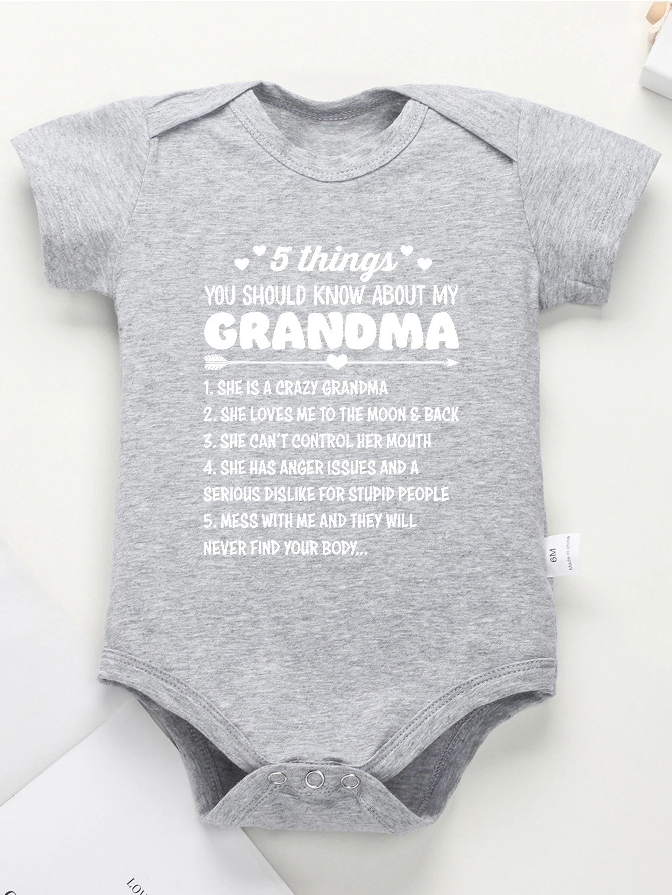 5 Things You Should Know About My Grandma Print Baby Trendy Newborn Bodysuit Infant One-pieces Boy Girl Rompers Jumpsuit Toddler 4