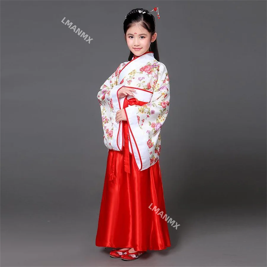 Traditional Chinese Lion Dance Costume Folk Dance Costume Hanfu Dress for Girl Kids Children Girls Lion China Clothing