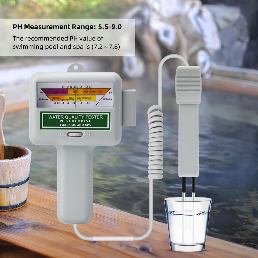 Yieryi 2 In 1 PH & CL2 Meter Swimming Pool Spa Chlorine Monitor Tester PC101 Aquarium Hot Spring Water Quality Analytical Device 3
