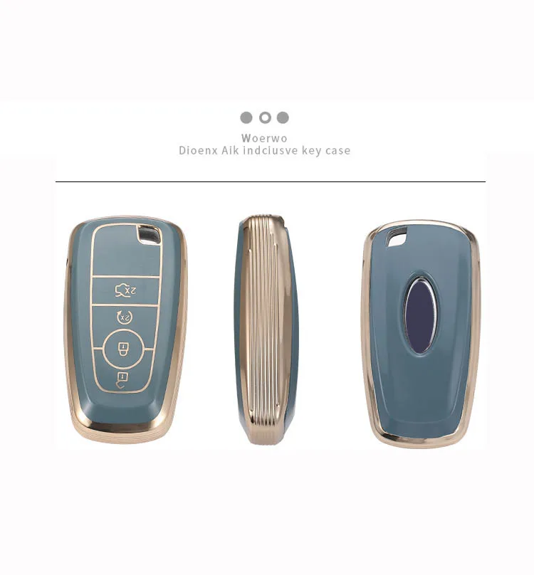 Copertura della cassa chiave a distanza dell'automobile di TPU per Ford Fusion Edge Mustang Explorer F150 F250 F350 Ecosport Protector Holder Shell Fob Keyless - S72ffe9a052cf4dfbbd5d4bf18bf1edc1t