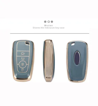 Copertura della cassa chiave a distanza dell'automobile di TPU per Ford Fusion Edge Mustang Explorer F150 F250 F350 Ecosport Protector Holder Shell Fob Keyless - Copertura della cassa chiave a distanza dell automobile di TPU per Ford Fusion Edge Mustang
