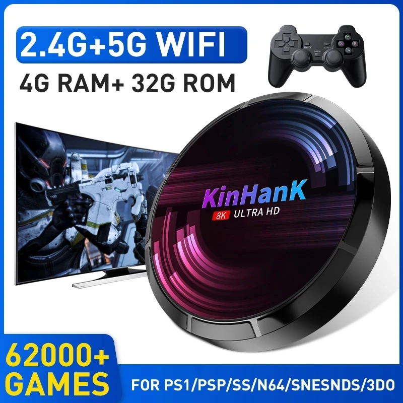 Nuova Console Per Videogiochi Wifi Super Console X Max Per Ss/Ps1/Psp/N64/Dc/Snes Game Player 4K Hd H96 Game/Tv Box Con 64000 + Giochi