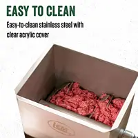 20 Pound Capacity Manual Meat Mixer, Stainless Steel, Manual Only 2