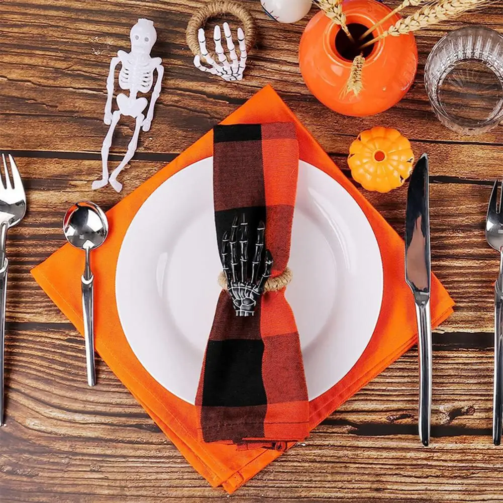 

Украшение для дома, Хэллоуин, жуткий скелет, кольца для салфеток, креативные держатели призраков для дома, украшение стола, строительные принадлежности