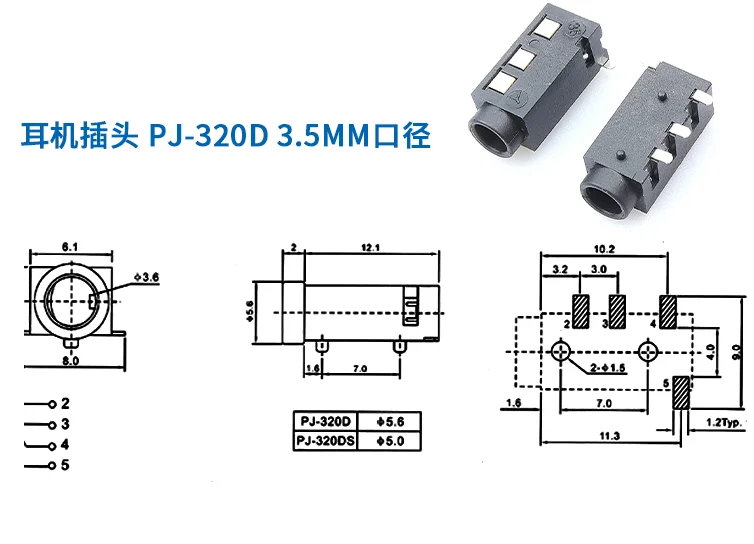Mm Jack Wiring Diagram With Mic 10 Pcs TRRS MM Audio Jack