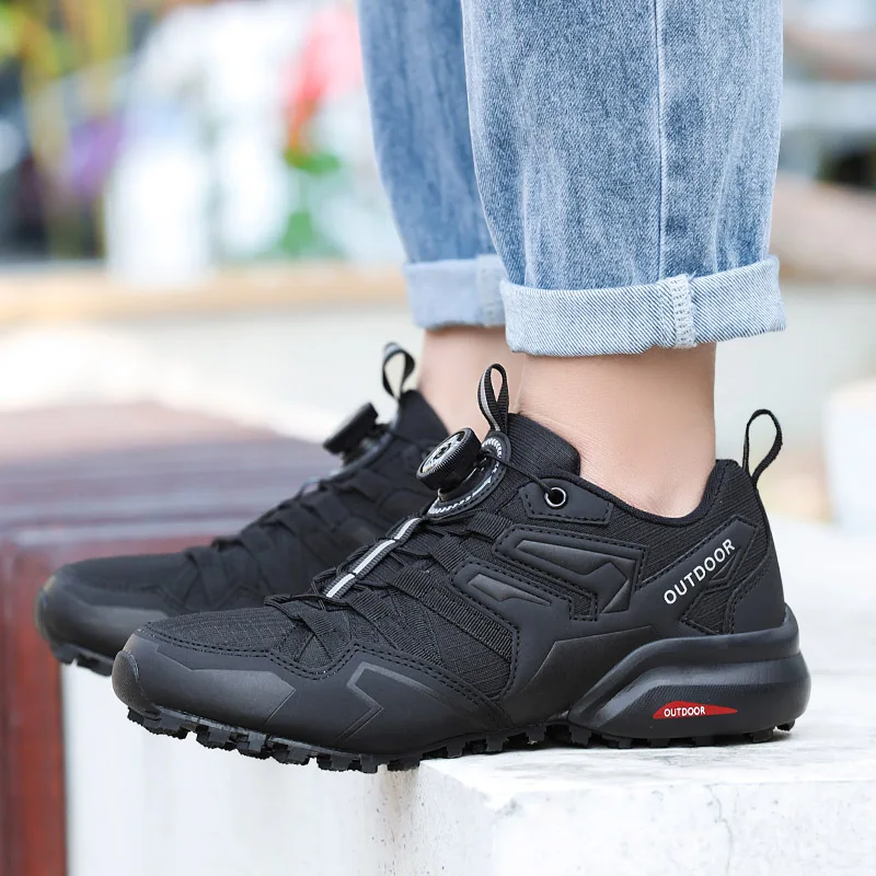 Casual Shoes Sport Shoes Men's Casual Sports Shoes Size 40-47 Rotating Lace-Up Outdoor Non-Slip Breathable Comfortable