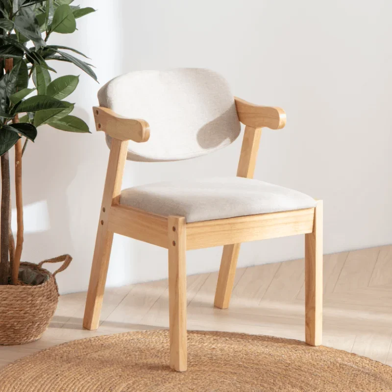 

Nordic Party Wooden Dining Chairs Arm Bedroom Luxury Dining Chairs Modern Kitchen Sillas De Comedor Home Furniture WK50CY