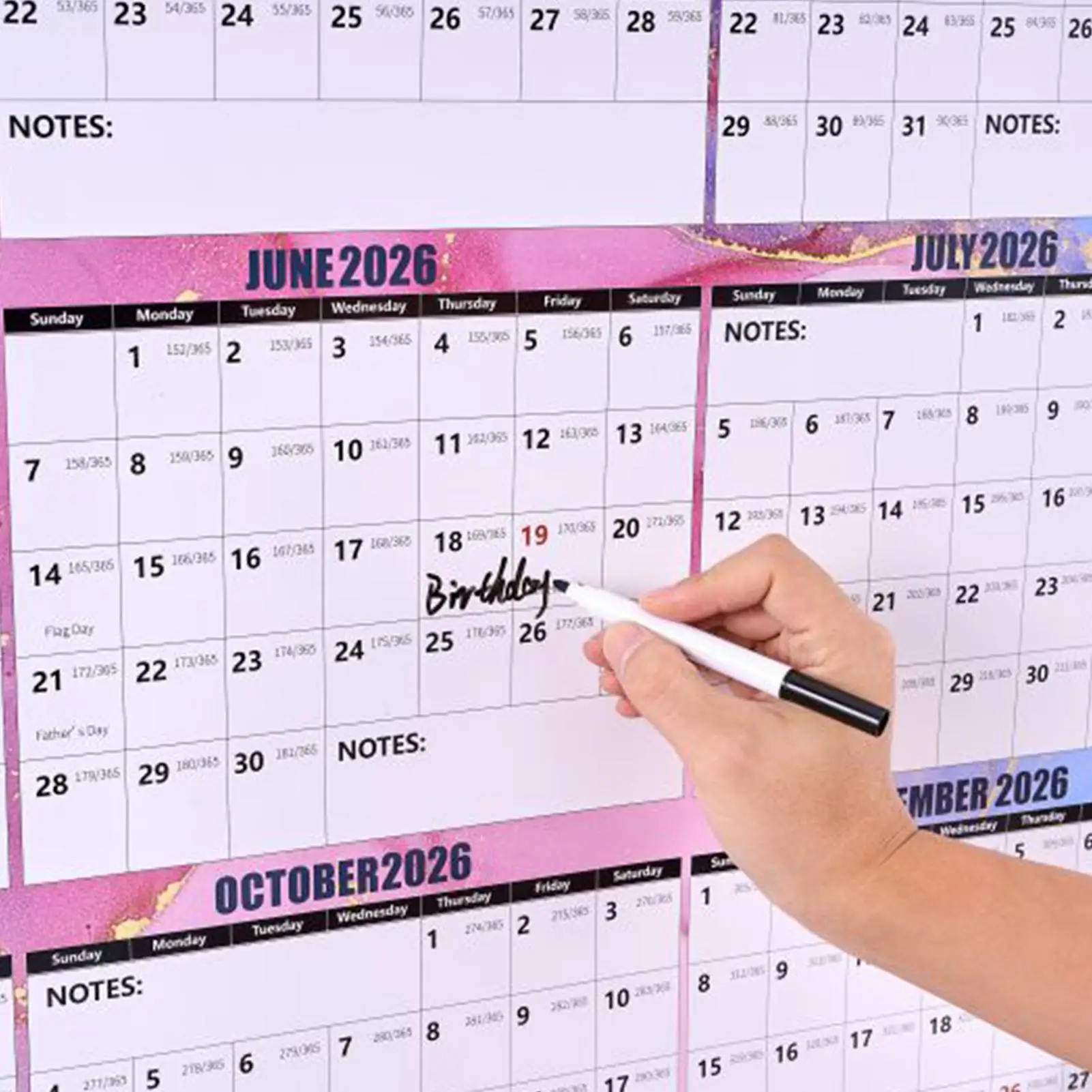 2026 Calendar Planner Thick Paper Smooth Writing Paper Calendar 2026 School Supplies for Marking Planner Schedule Planning Home