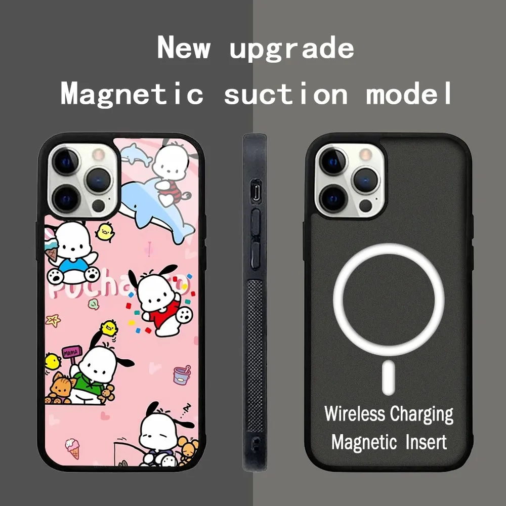 

Love Pacha Dog Phone Case For IPhone 15 14 13 Pro Max 11 12 Mini Alex Mirror For Magsafe Wireless Charging Cover