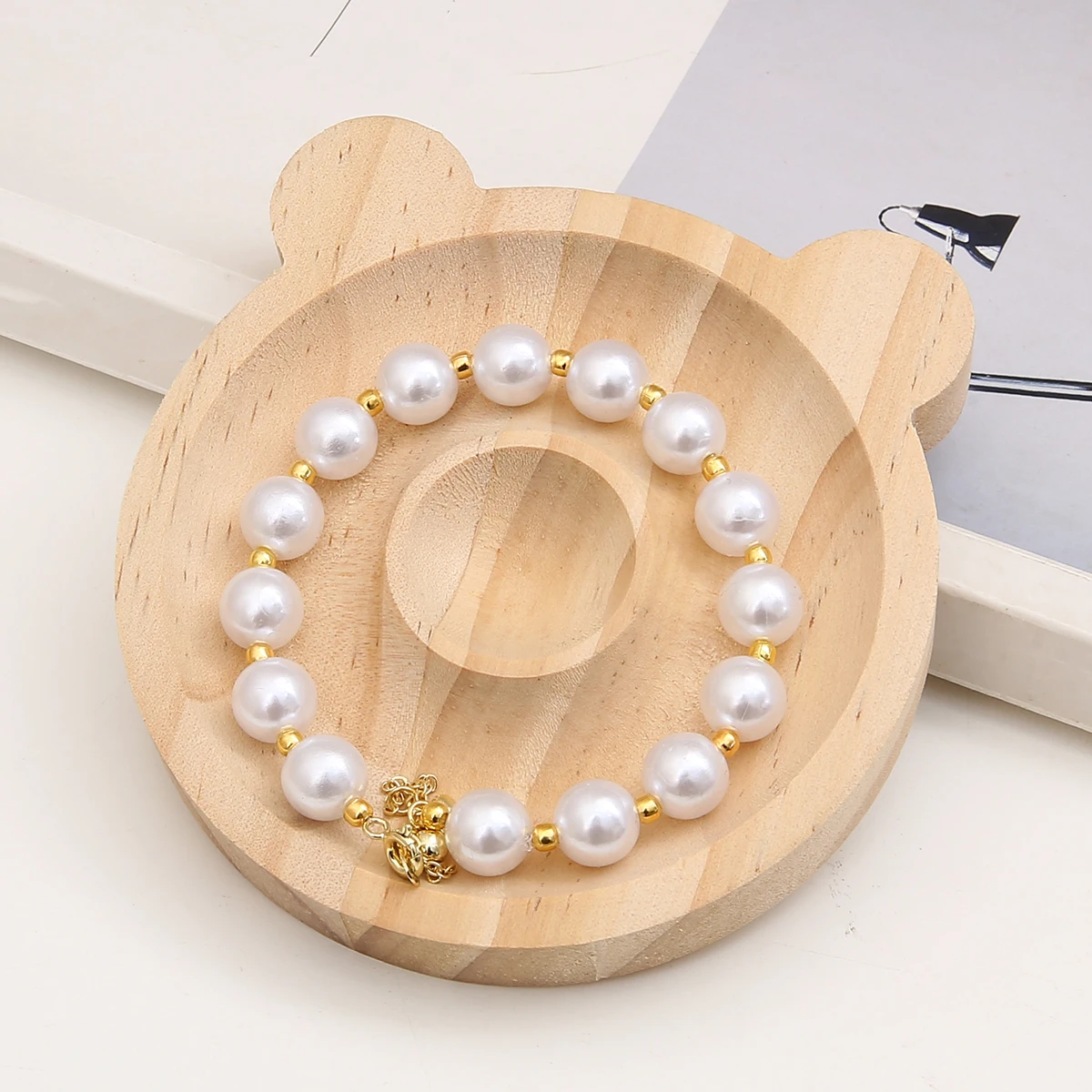 Wooden Beading Design Board & Bracelet Display Stand