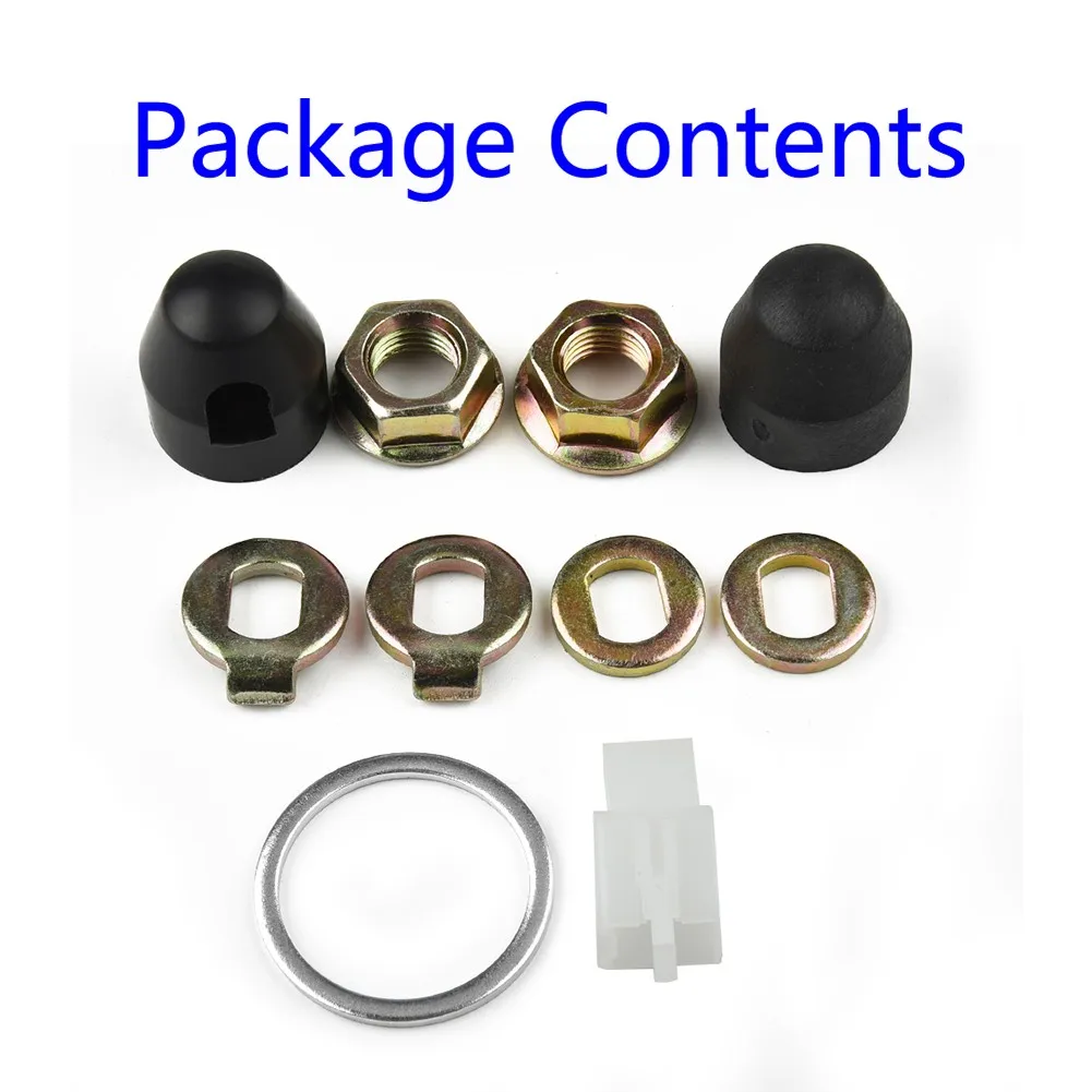 E-Bike Hub Motor Axle Kit with Lock Nut, Washer, Spacer, and Cover – Electric Bicycle Accessory Set