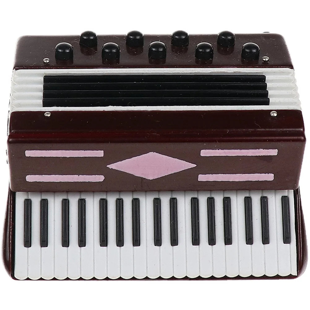 

Dollhouse Accordion Miniature Adornment Ornament Toy Simulated Musical Instrument Model Decor Small Decorations Accessory
