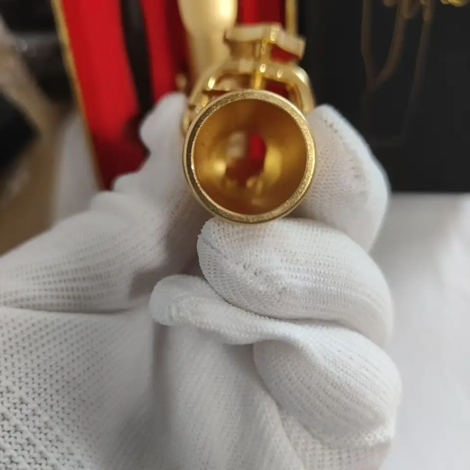 プロの金メッキサックスマウスピース,刻印デザイン,サックス