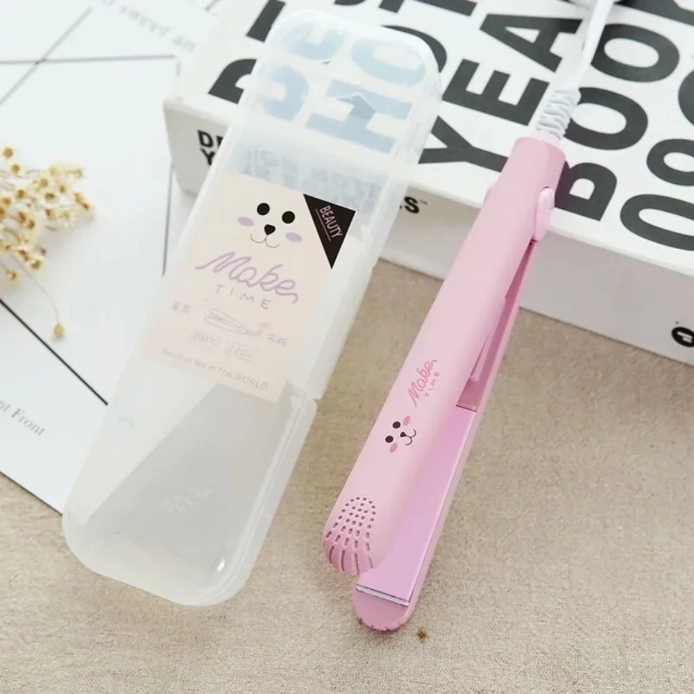 Mini Hair Straightener Curling Iron 2 in 1 Dual-Use Splint Hair Perm Hairdresser Electric Curling Stick Straight Plate Clip