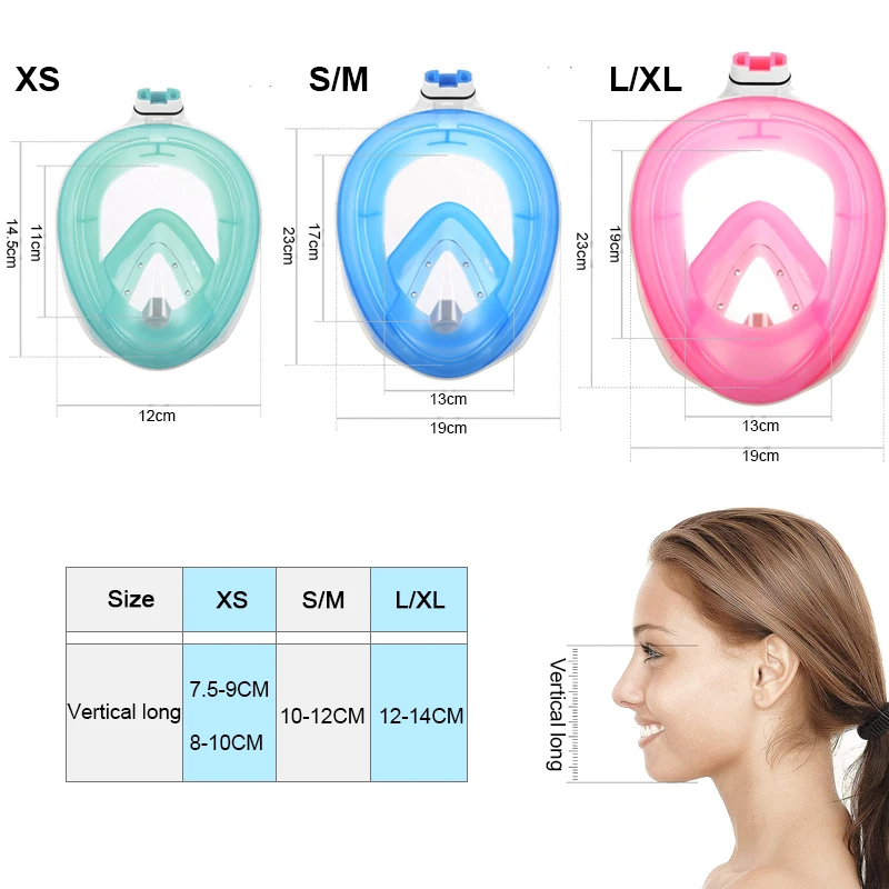 Professional Full Face Snorkeling Diving Mask – Underwater Scuba Anti-Fog Goggles for Kids and Adults Swimming Equipment Beach Toys and Leisure Accessories Snorkeling gear