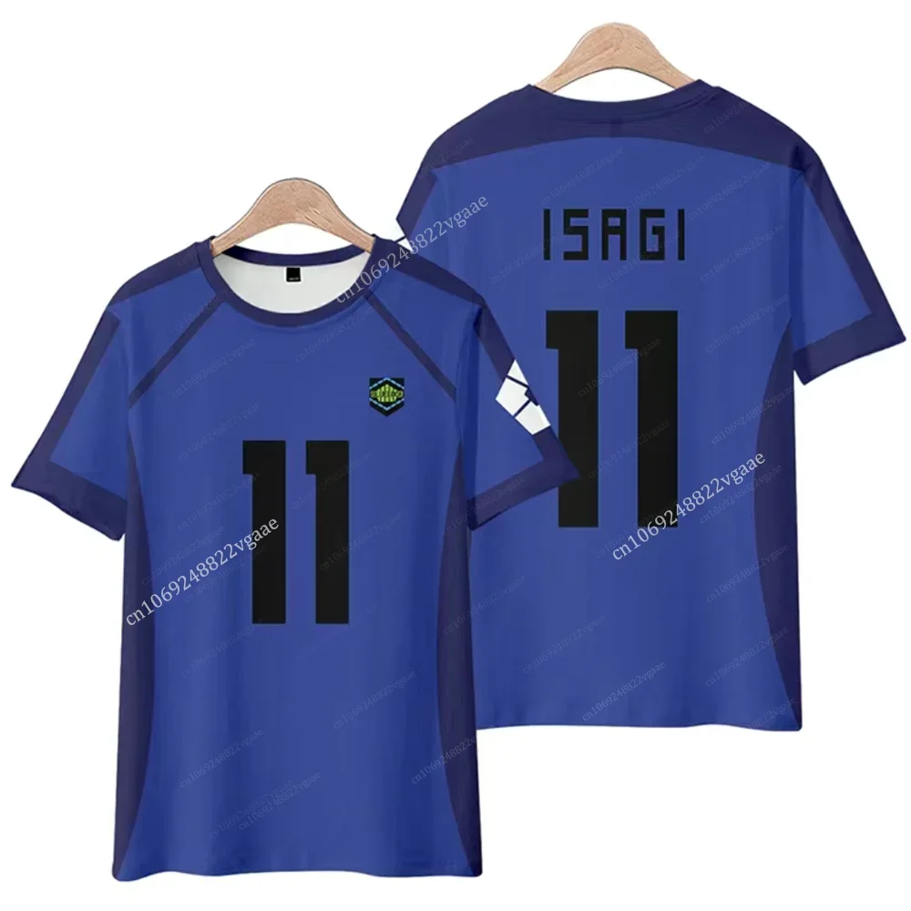 

Japanese Anime Blue Lock Jersey T Shirt For Kids Boys Short Sleeve Tshirt Men Tracksuit Football Uniform Cosplay